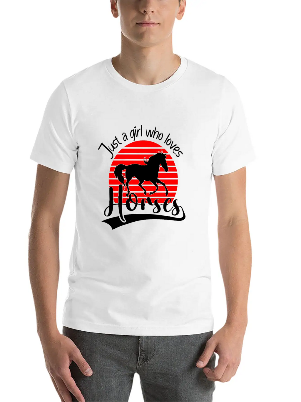 Horses Rider Just A Girl Who Loves Horses Horse Breathable Soft Cotton T-Shirt – Timeless Casual Look