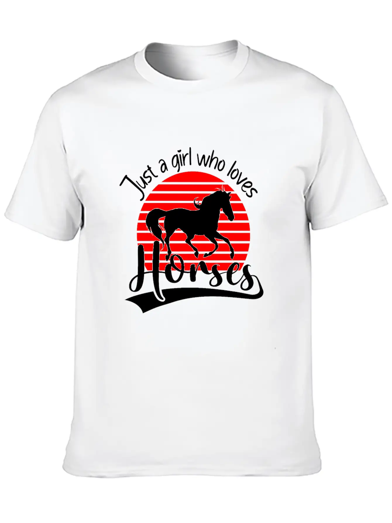 Horses Rider Just A Girl Who Loves Horses Horse Breathable Soft Cotton T-Shirt – Timeless Casual Look