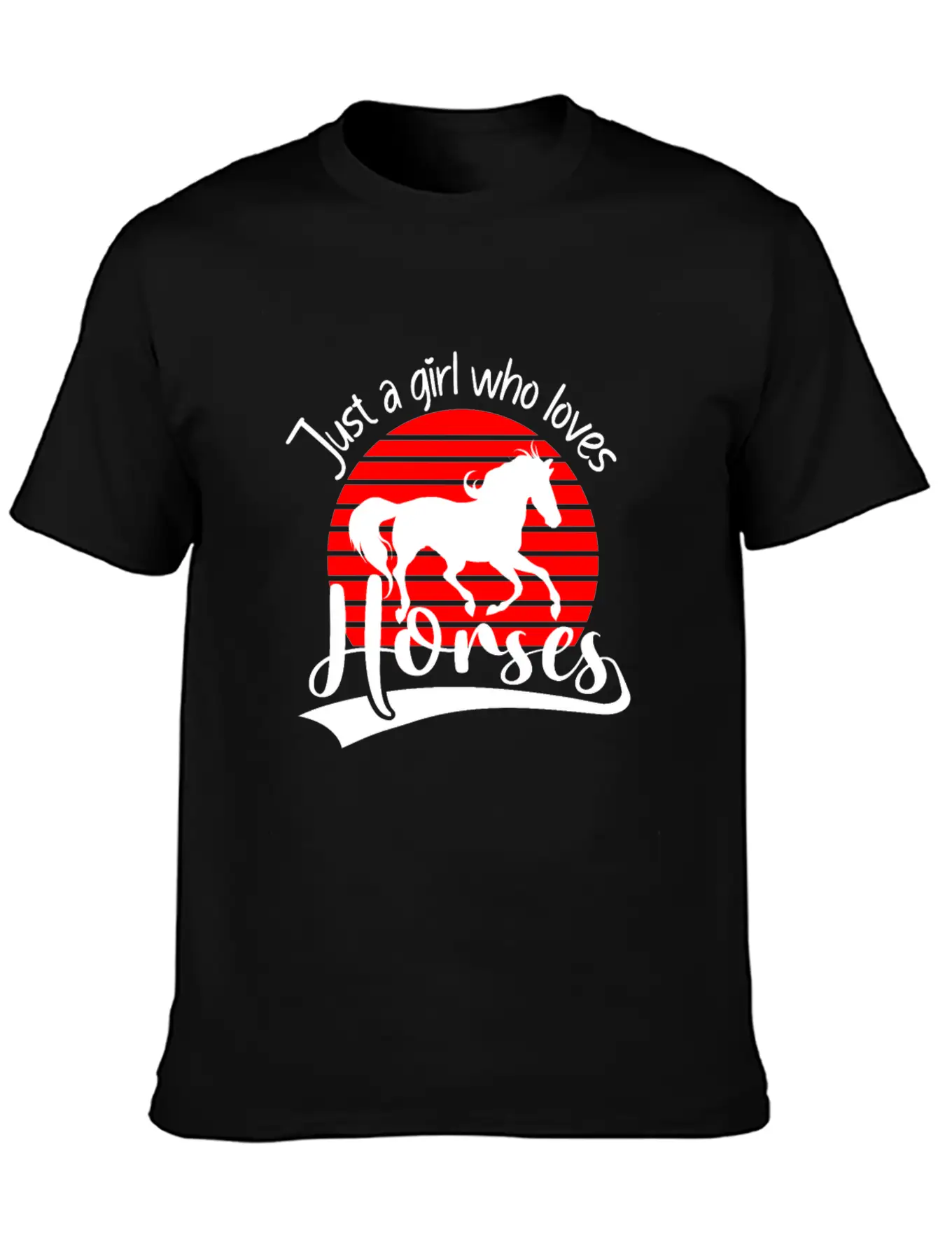 Horses Rider Just A Girl Who Loves Horses Horse Breathable Soft Cotton T-Shirt – Timeless Casual Look