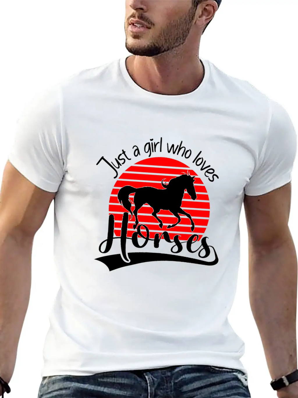 Horses Rider Just A Girl Who Loves Horses Horse Breathable Soft Cotton T-Shirt – Timeless Casual Look