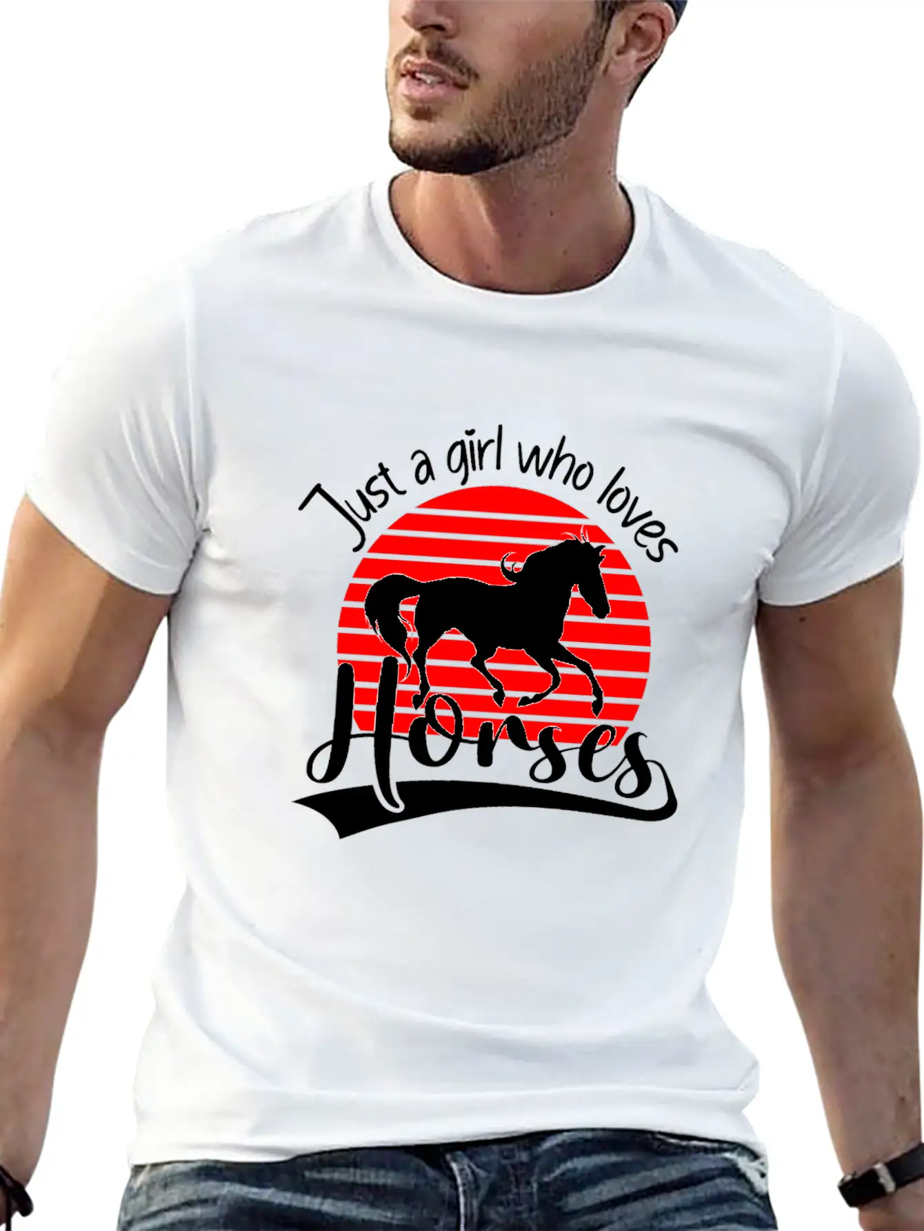 Horses Rider Just A Girl Who Loves Horses Horse Breathable Soft Cotton T-Shirt – Timeless Casual Look