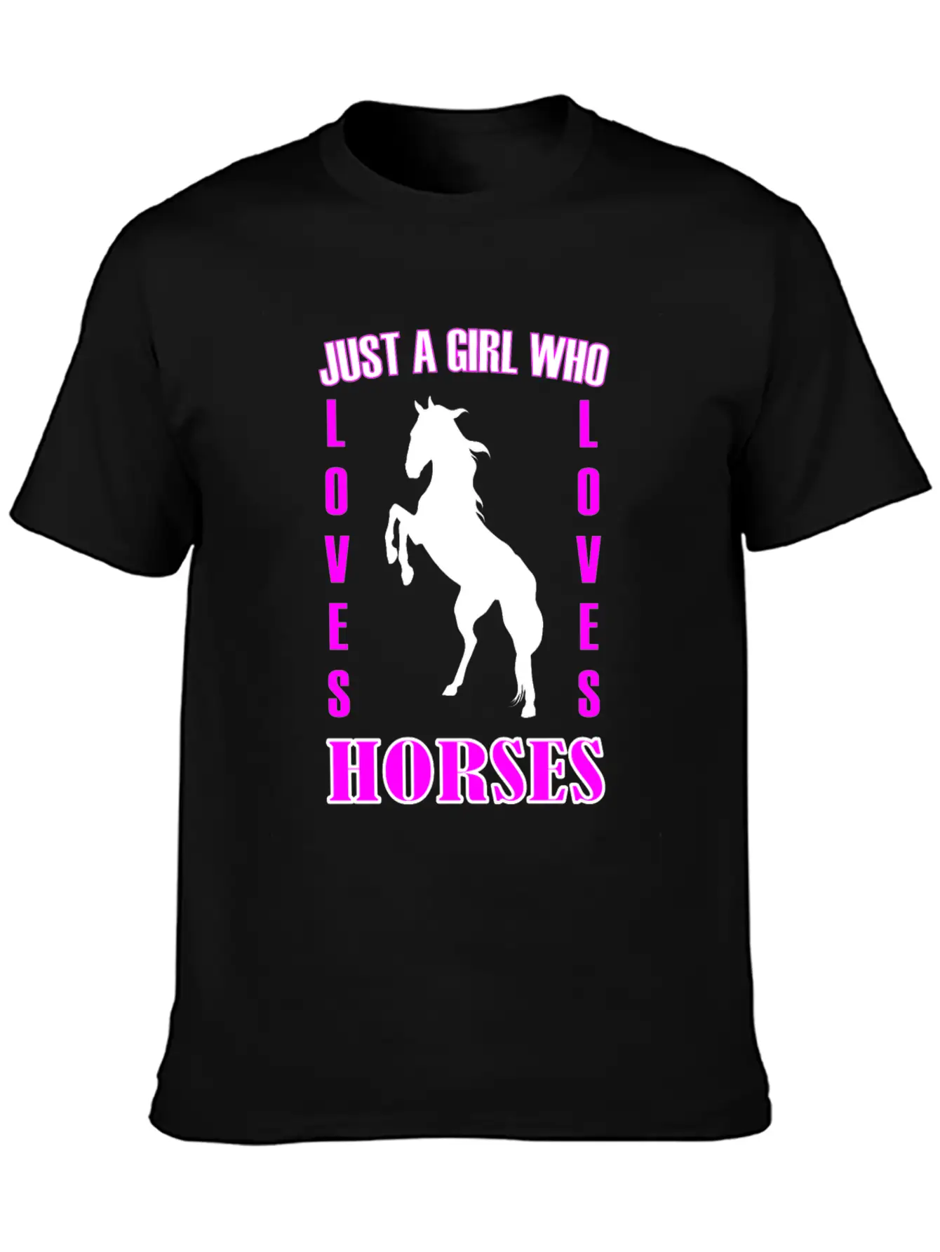Horses Rider Just A Girl Who Loves Horses Horse Stylish Everyday T-Shirt – Unisex Basic Cotton Tee
