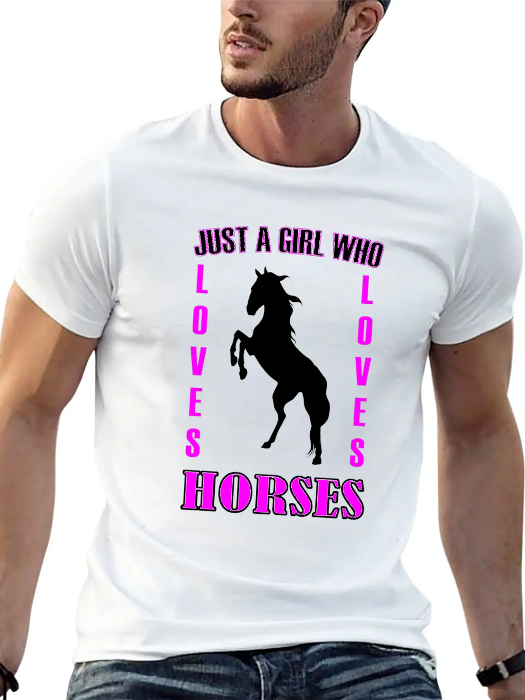 Horses Rider Just A Girl Who Loves Horses Horse Stylish Everyday T-Shirt – Unisex Basic Cotton Tee