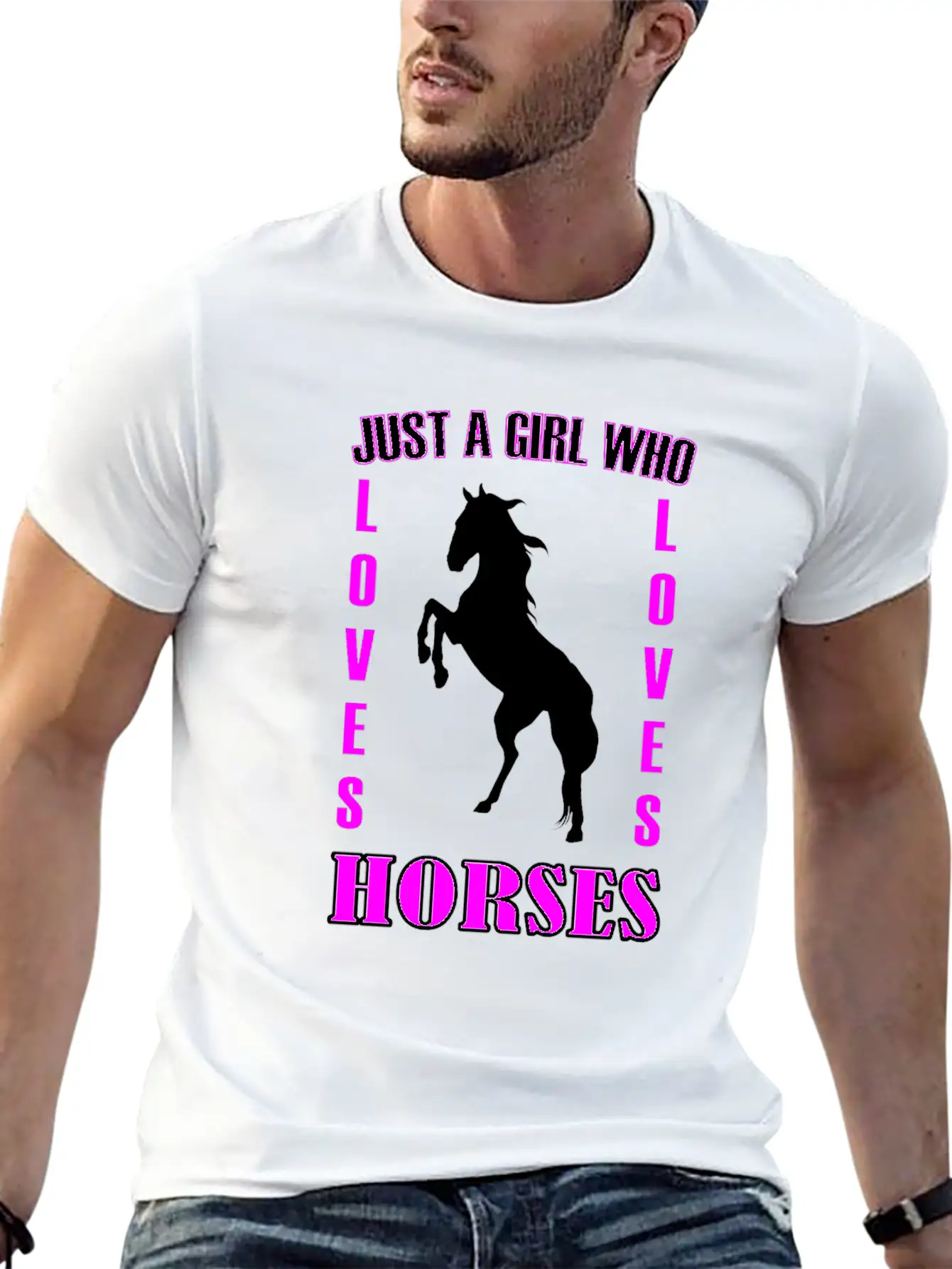 Horses Rider Just A Girl Who Loves Horses Horse Stylish Everyday T-Shirt – Unisex Basic Cotton Tee