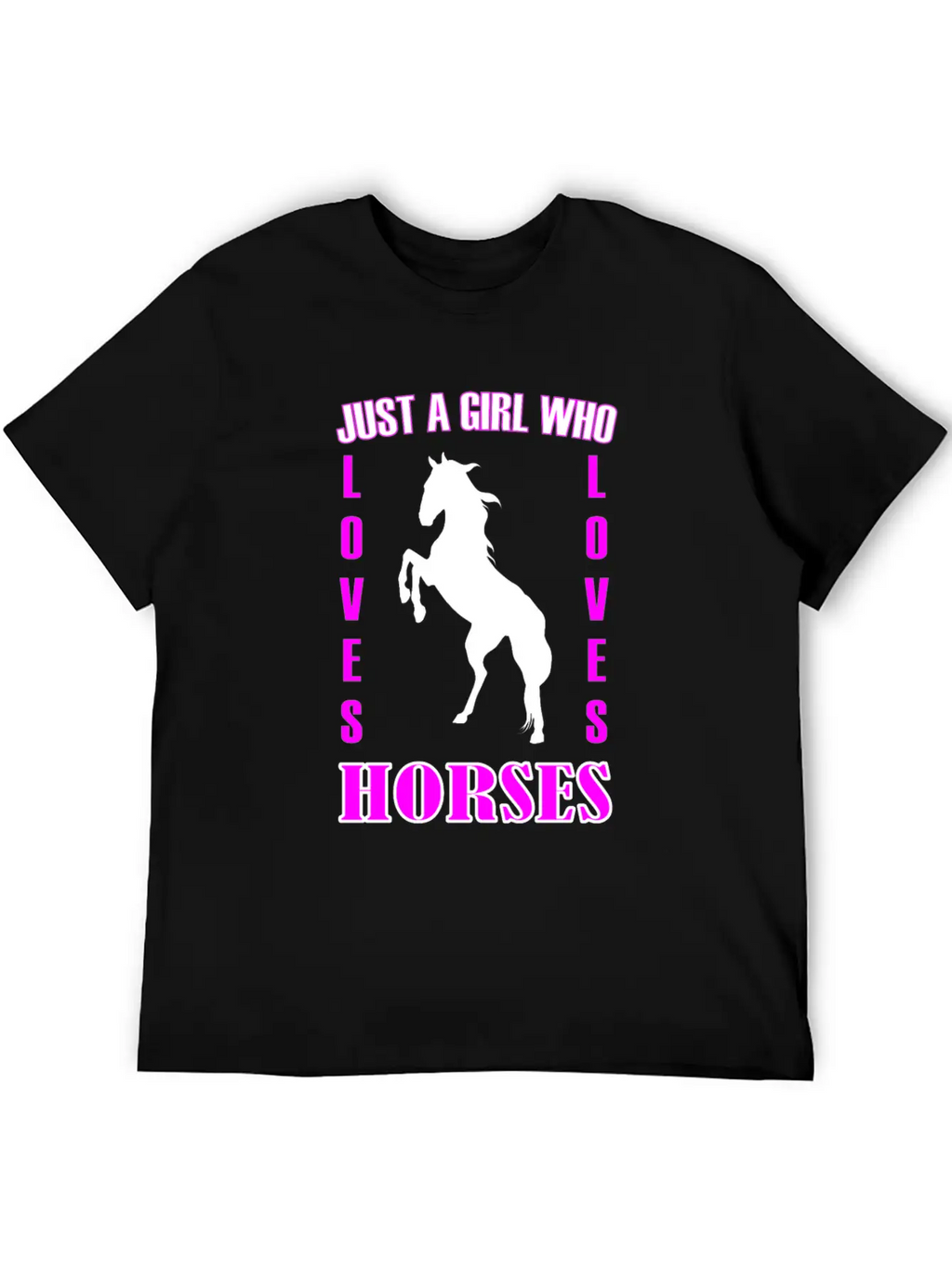 Horses Rider Just A Girl Who Loves Horses Horse Stylish Everyday T-Shirt – Unisex Basic Cotton Tee