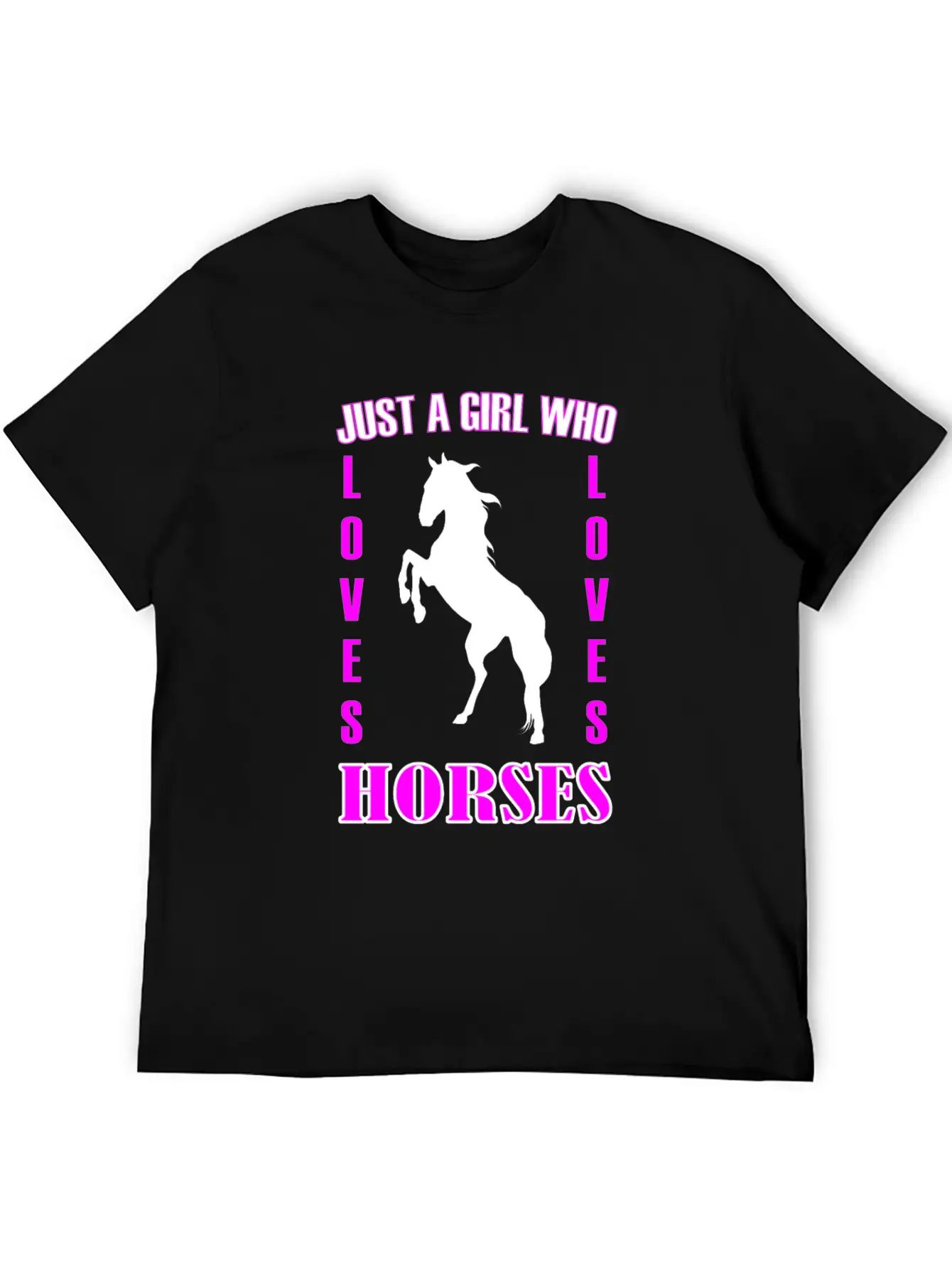 Horses Rider Just A Girl Who Loves Horses Horse Stylish Everyday T-Shirt – Unisex Basic Cotton Tee