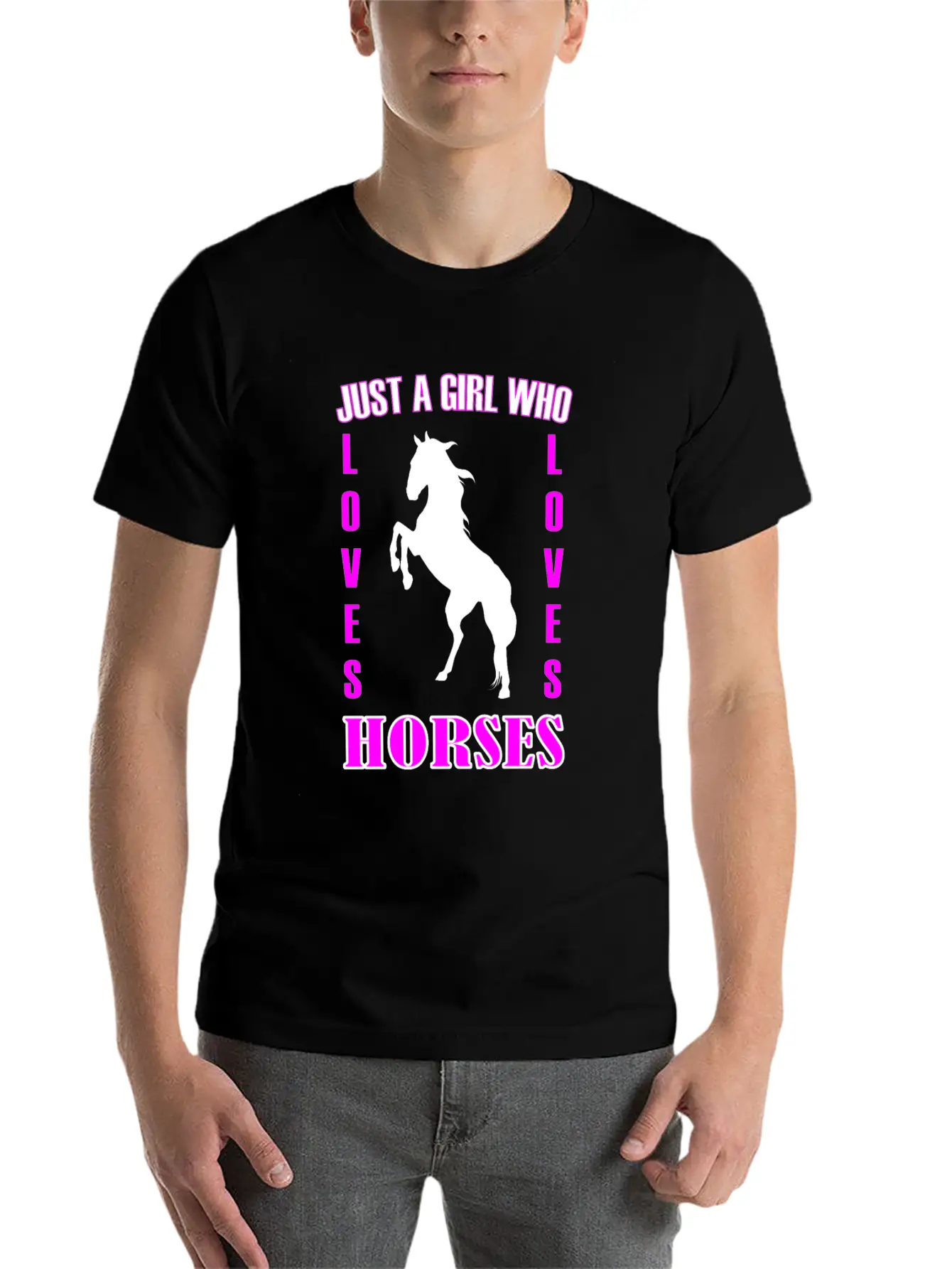 Horses Rider Just A Girl Who Loves Horses Horse Stylish Everyday T-Shirt – Unisex Basic Cotton Tee