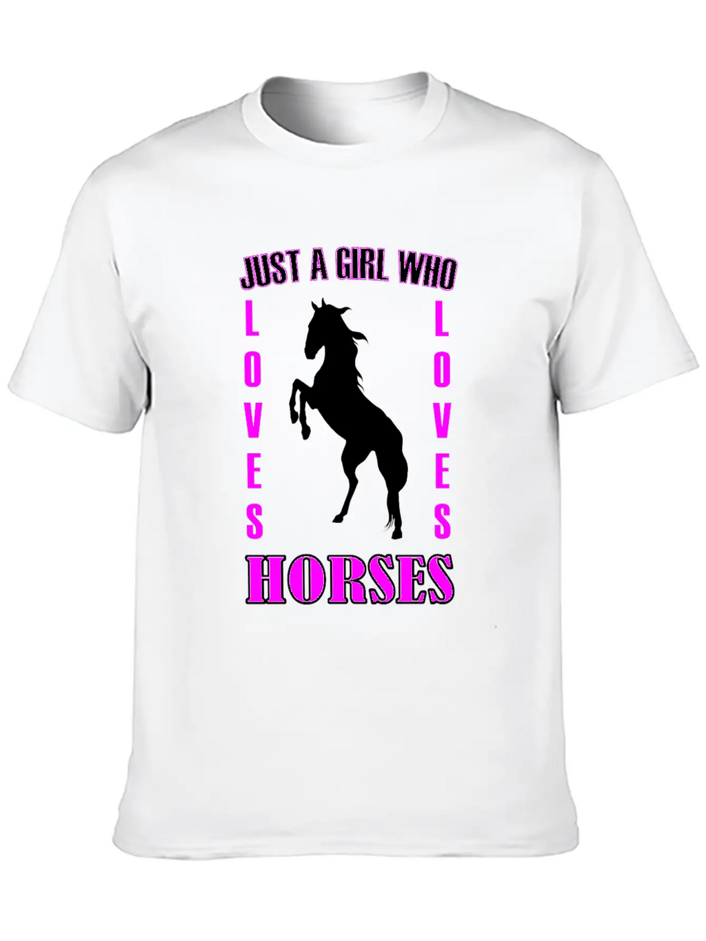 Horses Rider Just A Girl Who Loves Horses Horse Stylish Everyday T-Shirt – Unisex Basic Cotton Tee