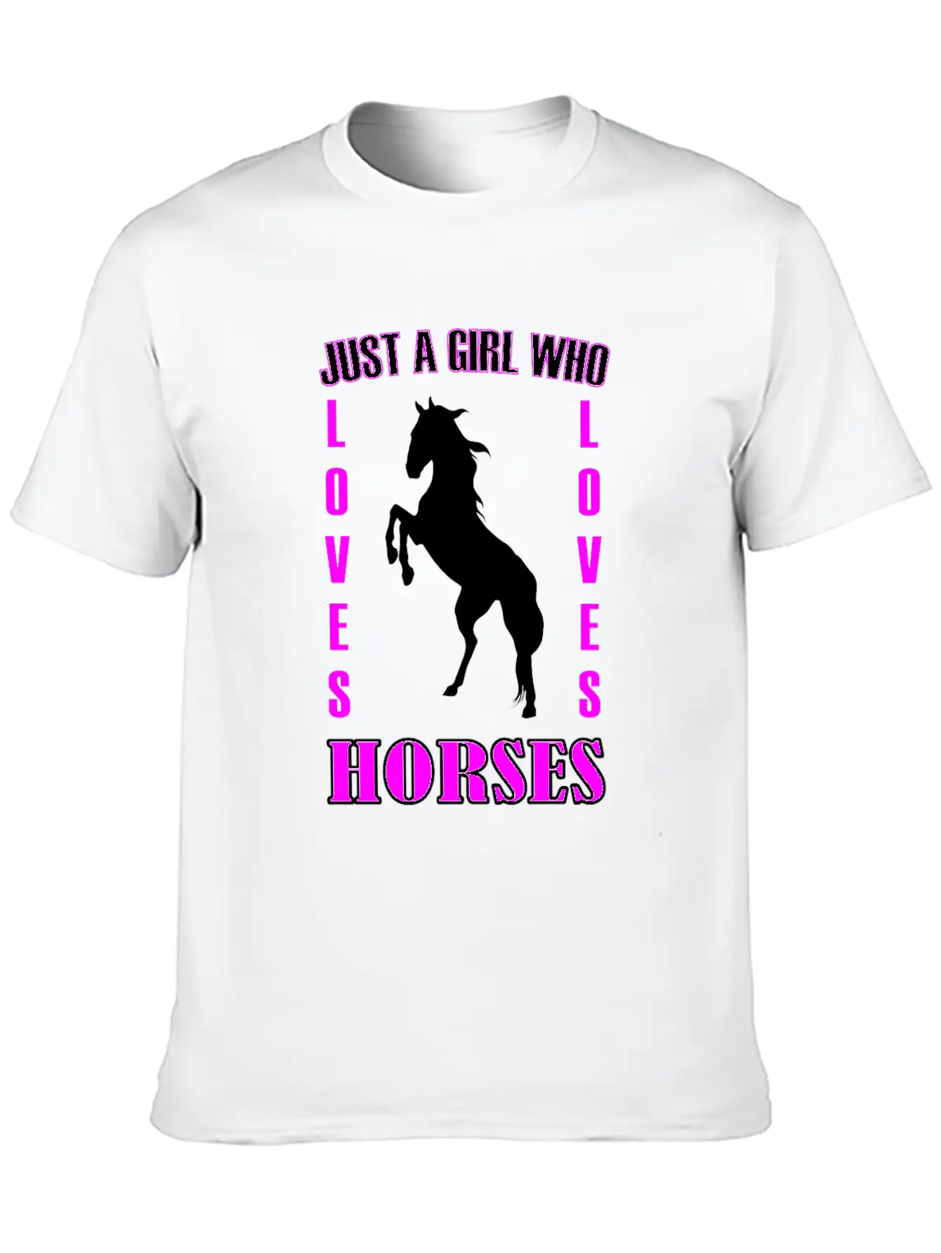 Horses Rider Just A Girl Who Loves Horses Horse Stylish Everyday T-Shirt – Unisex Basic Cotton Tee