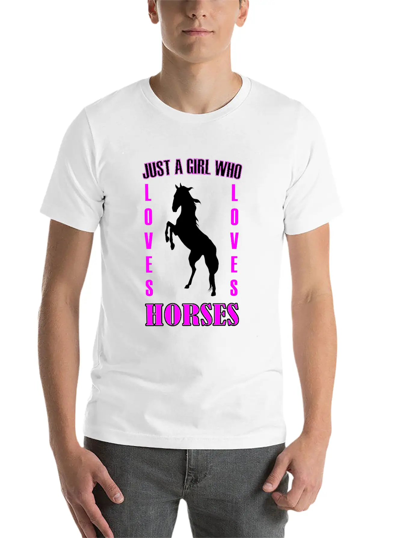 Horses Rider Just A Girl Who Loves Horses Horse Stylish Everyday T-Shirt – Unisex Basic Cotton Tee