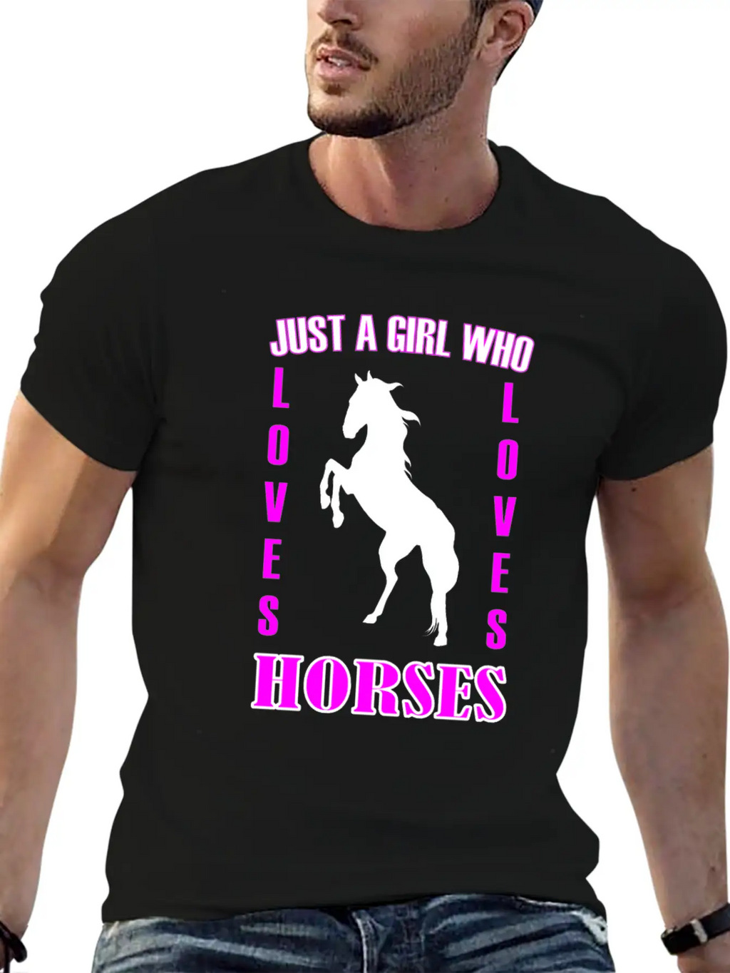 Horses Rider Just A Girl Who Loves Horses Horse Stylish Everyday T-Shirt – Unisex Basic Cotton Tee