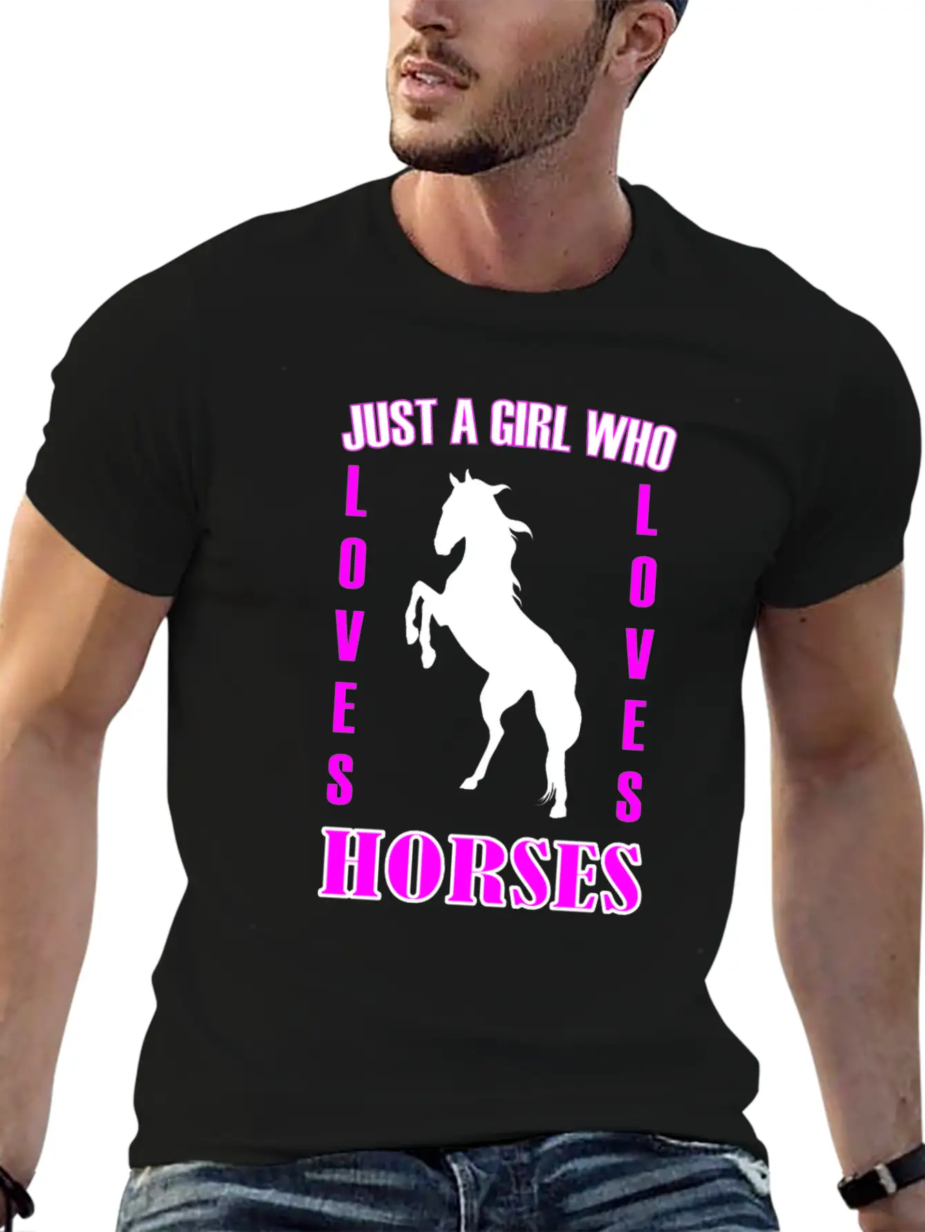 Horses Rider Just A Girl Who Loves Horses Horse Stylish Everyday T-Shirt – Unisex Basic Cotton Tee