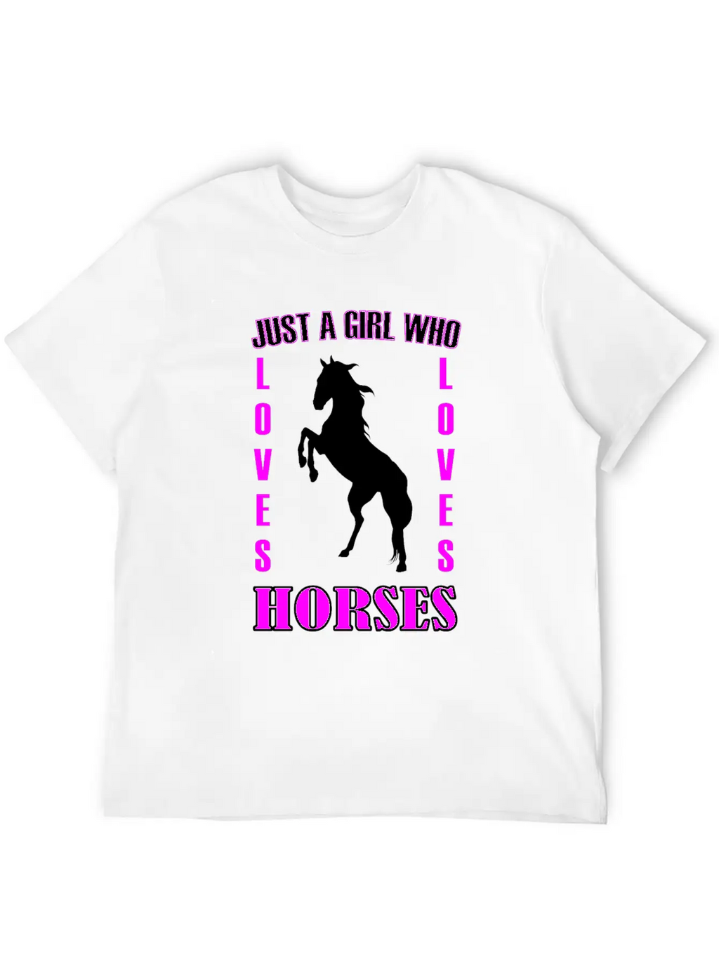 Horses Rider Just A Girl Who Loves Horses Horse Stylish Everyday T-Shirt – Unisex Basic Cotton Tee