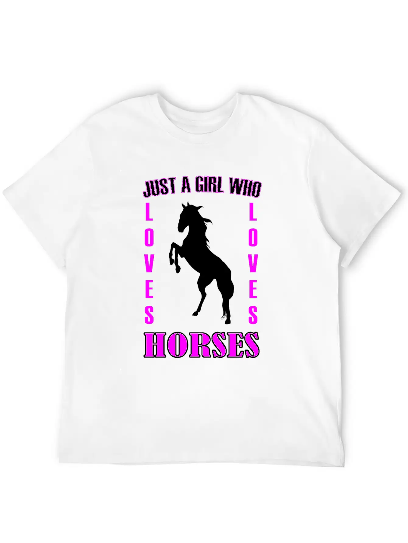 Horses Rider Just A Girl Who Loves Horses Horse Stylish Everyday T-Shirt – Unisex Basic Cotton Tee