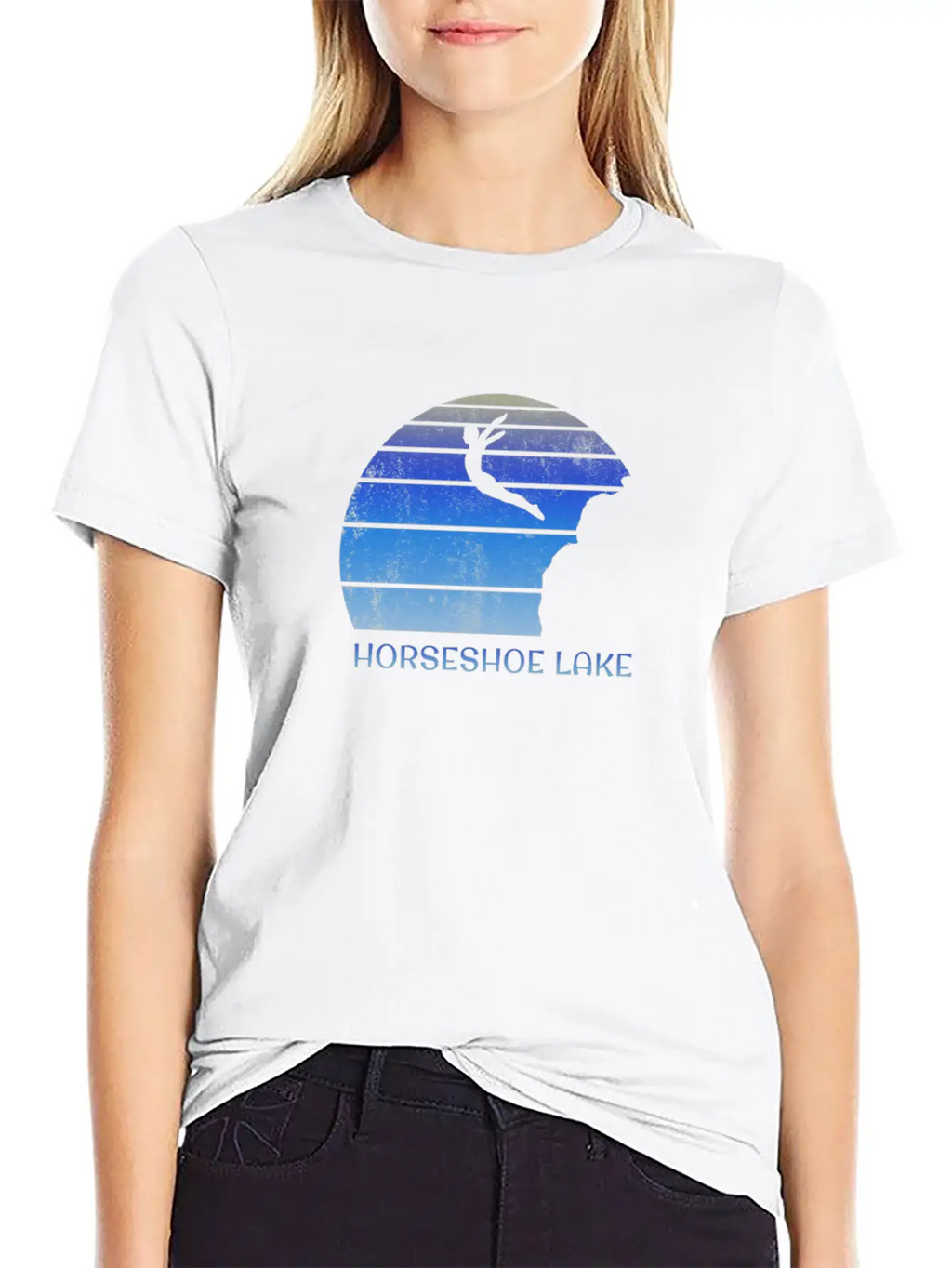 Horseshoe Lake Alberta Canada Cliff Diving Fan Essential Cotton Tee For Daily Outfits – Unisex Style