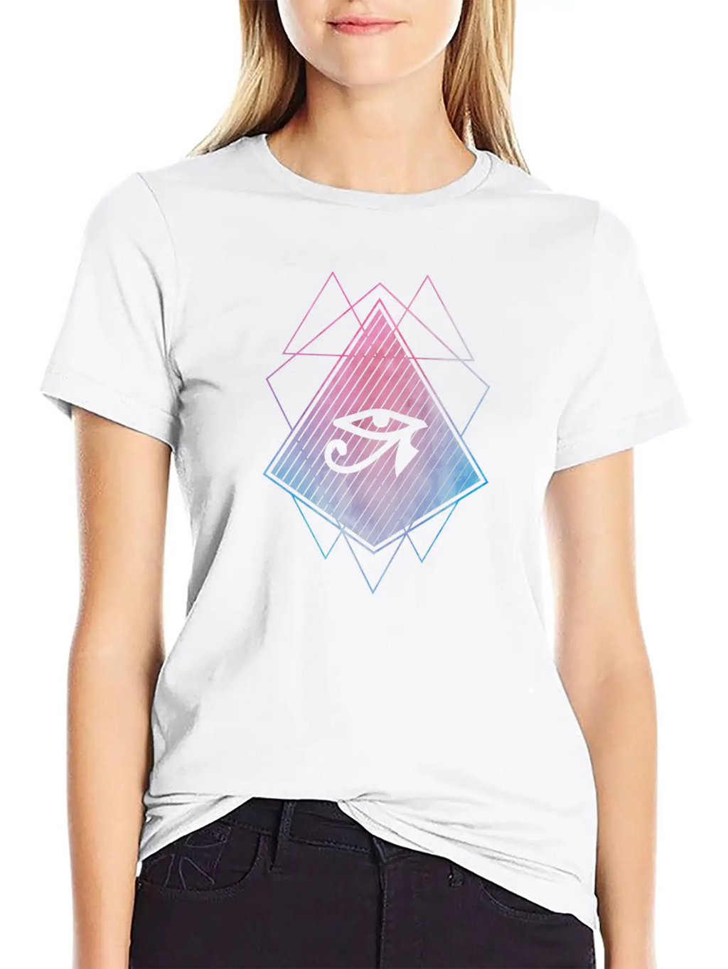 Horus Eye Trance Abstract Stylish Everyday T-Shirt – Unisex Basic Cotton Tee