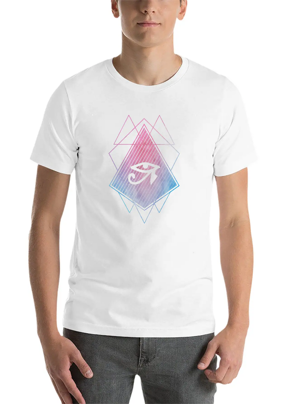 Horus Eye Trance Abstract Stylish Everyday T-Shirt – Unisex Basic Cotton Tee