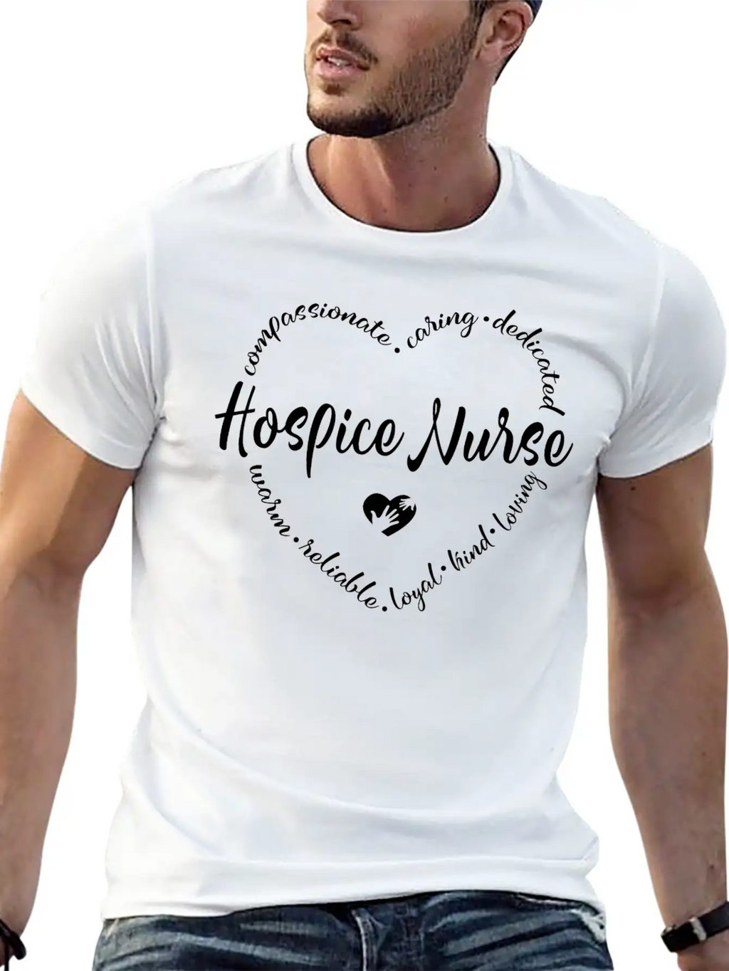 Hospice Nurse, Rn Cna, Hospice Stylish Everyday T-Shirt – Unisex Basic Cotton Tee
