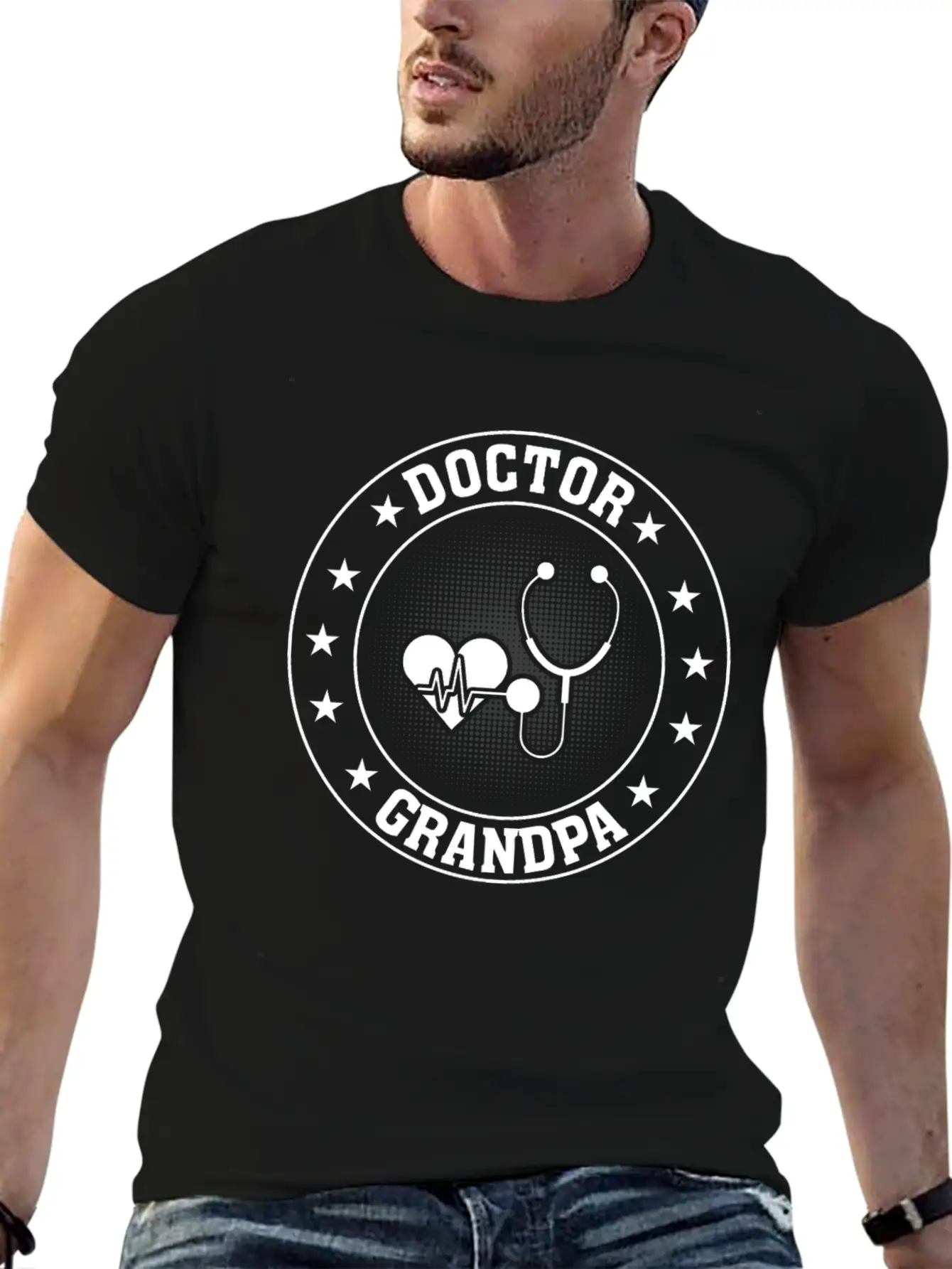 Hospital Doctor Grandpa Unisex Casual T-Shirt – Clean Design For Daily Comfort