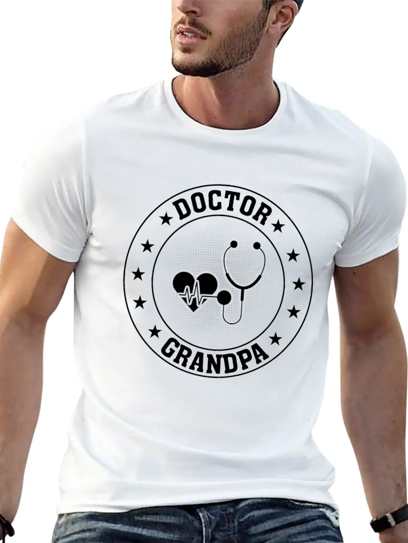 Hospital Doctor Grandpa Unisex Casual T-Shirt – Clean Design For Daily Comfort
