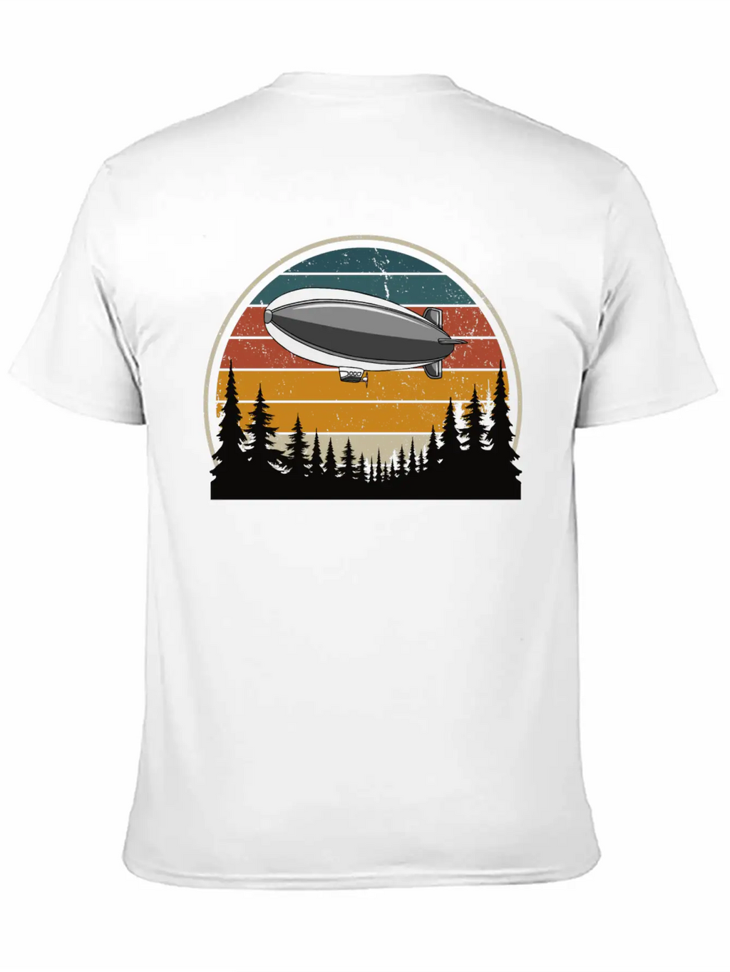 Hot Air Balloon In The Forest Breathable Soft Cotton T-Shirt – Timeless Casual Look