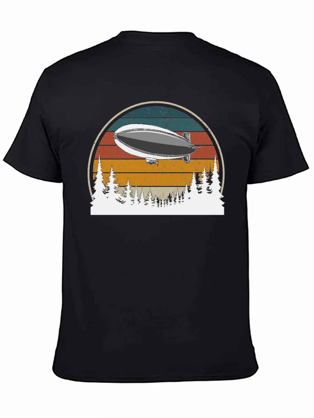 Hot Air Balloon In The Forest Breathable Soft Cotton T-Shirt – Timeless Casual Look