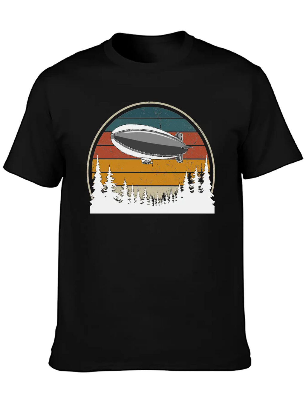 Hot Air Balloon In The Forest Breathable Soft Cotton T-Shirt – Timeless Casual Look
