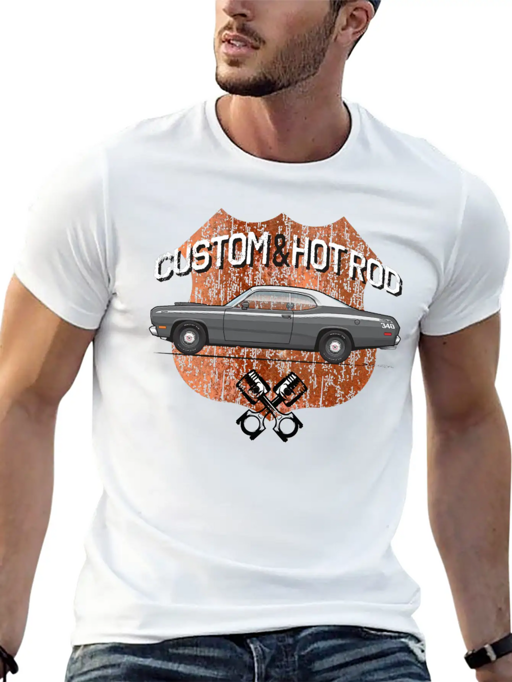 Hot Rod Charcoal Stylish Everyday T-Shirt – Unisex Basic Cotton Tee