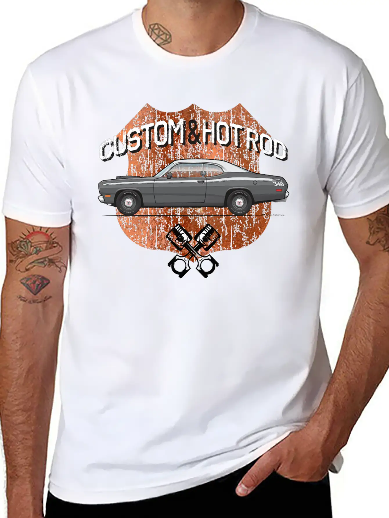 Hot Rod Charcoal Stylish Everyday T-Shirt – Unisex Basic Cotton Tee