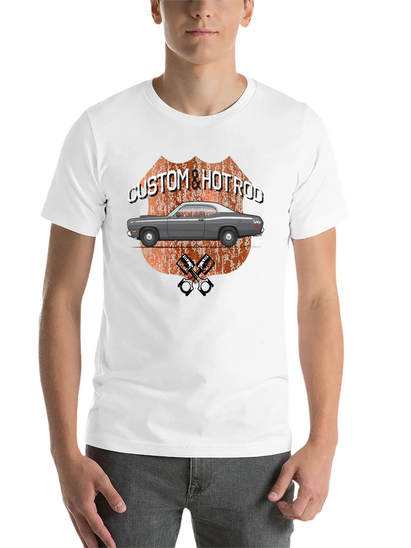 Hot Rod Charcoal Stylish Everyday T-Shirt – Unisex Basic Cotton Tee