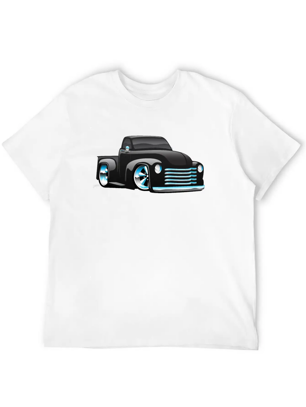 Hot Rod Pickup Truck Cartoon Unisex Casual T-Shirt – Clean Design For Daily Comfort