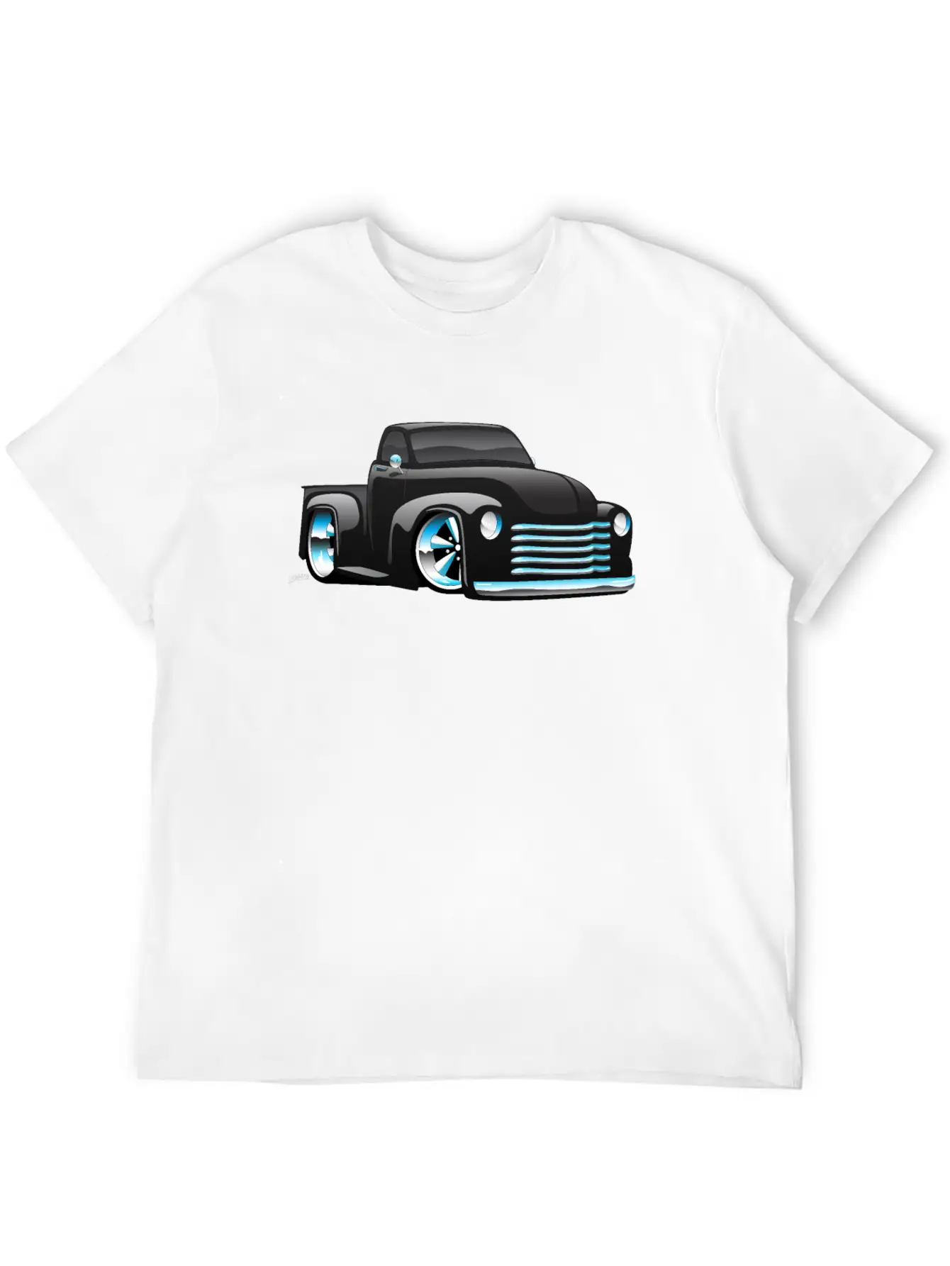 Hot Rod Pickup Truck Cartoon Unisex Casual T-Shirt – Clean Design For Daily Comfort