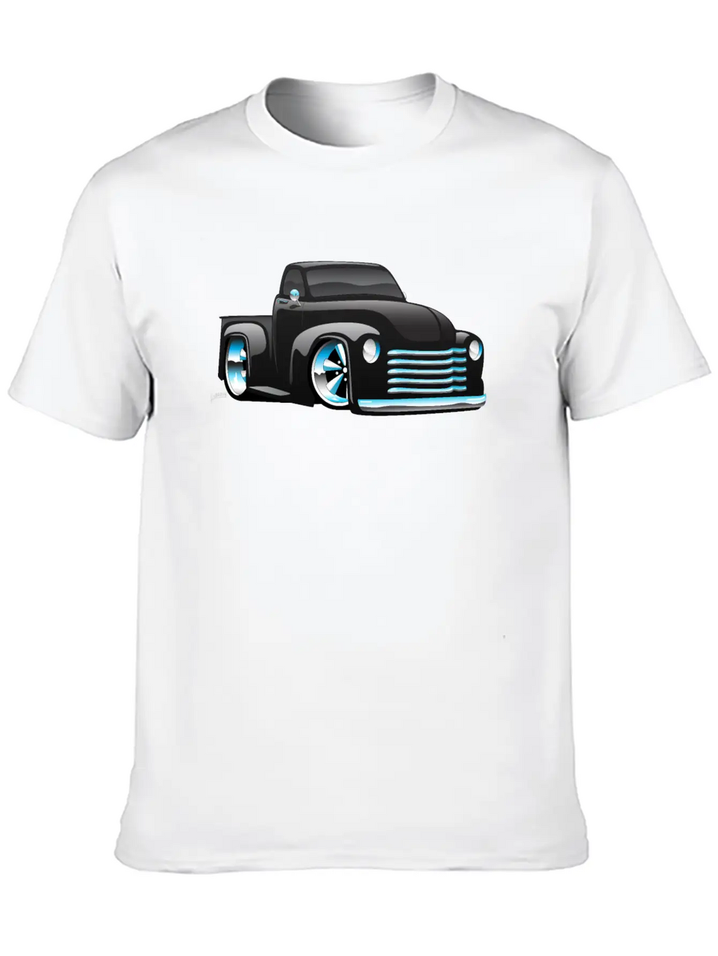 Hot Rod Pickup Truck Cartoon Unisex Casual T-Shirt – Clean Design For Daily Comfort