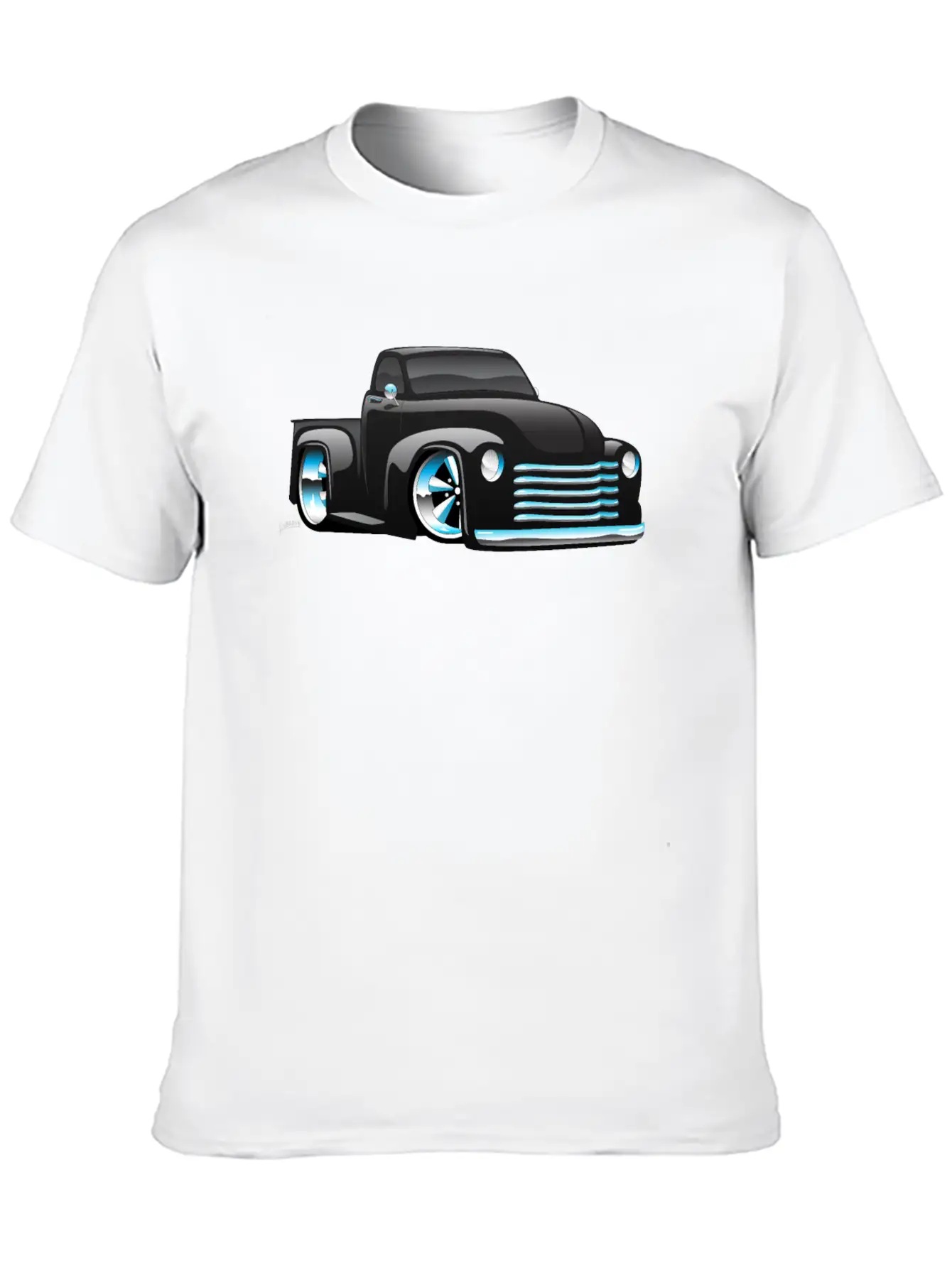 Hot Rod Pickup Truck Cartoon Unisex Casual T-Shirt – Clean Design For Daily Comfort
