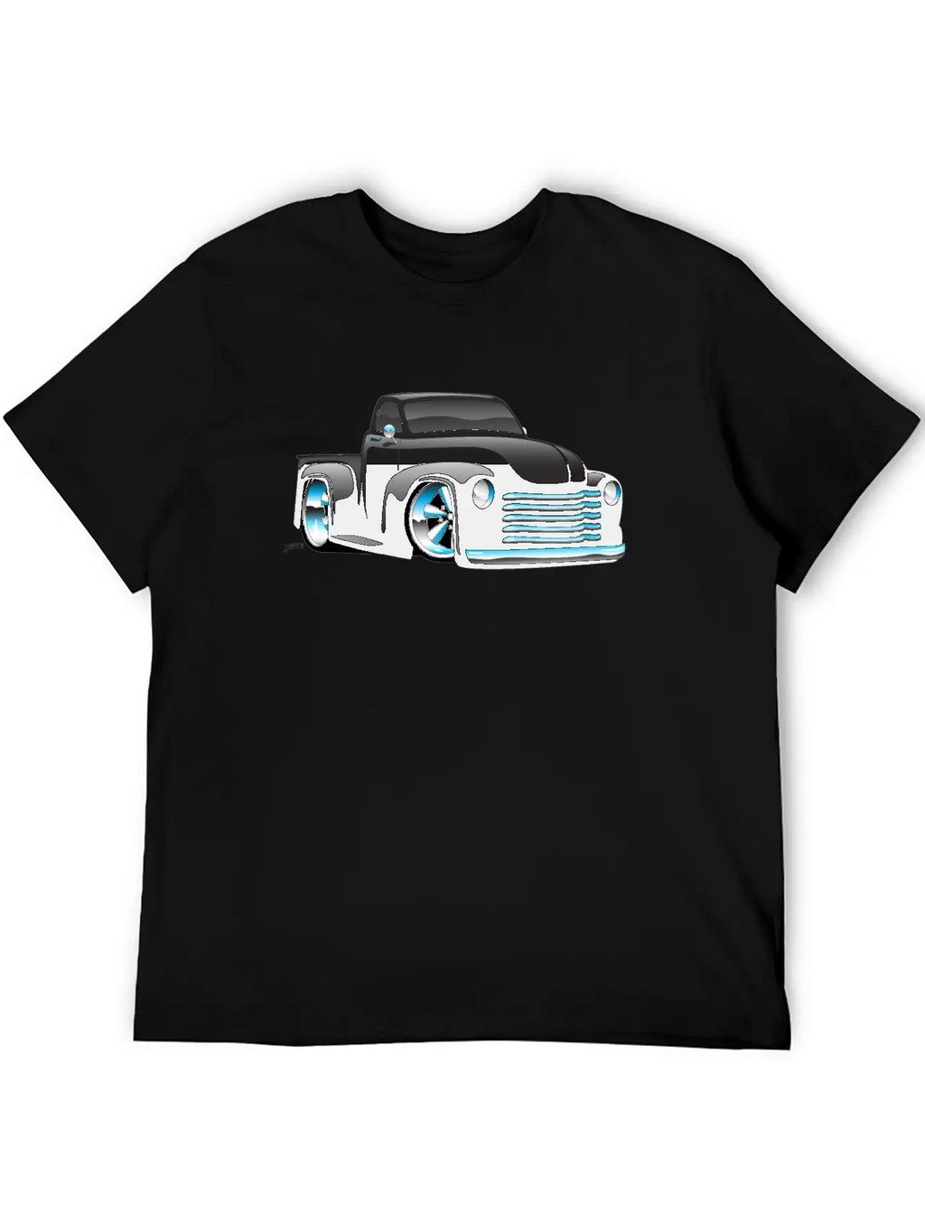 Hot Rod Pickup Truck Cartoon Unisex Casual T-Shirt – Clean Design For Daily Comfort