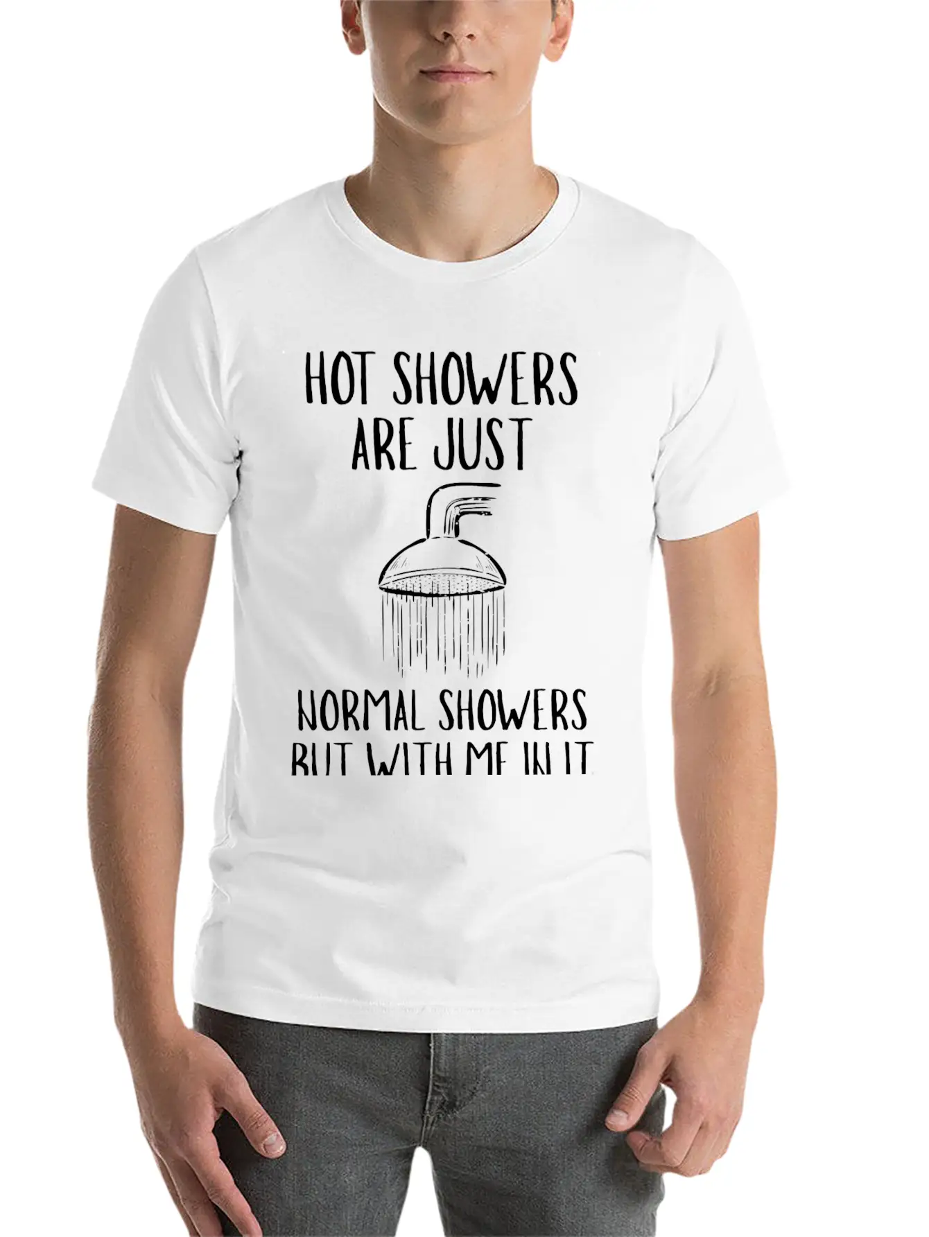 Hot Showers Unisex Short Sleeve Soft Cotton T-Shirt – Casual Everyday Wear