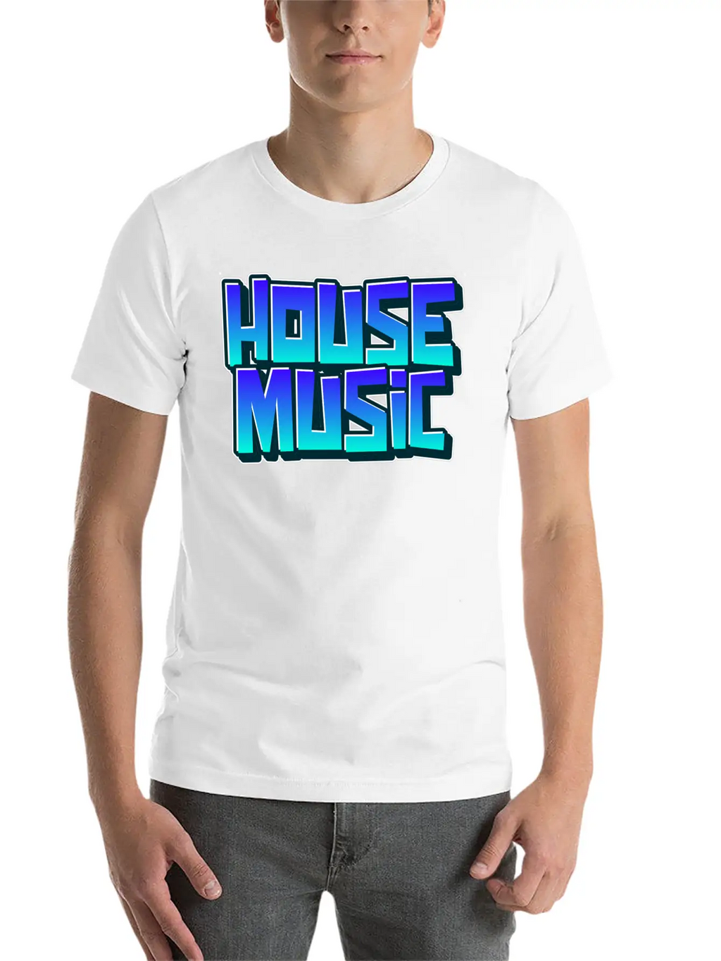 House Music Graffiti Tagging Spray Paint Unisex Casual T-Shirt – Clean Design For Daily Comfort