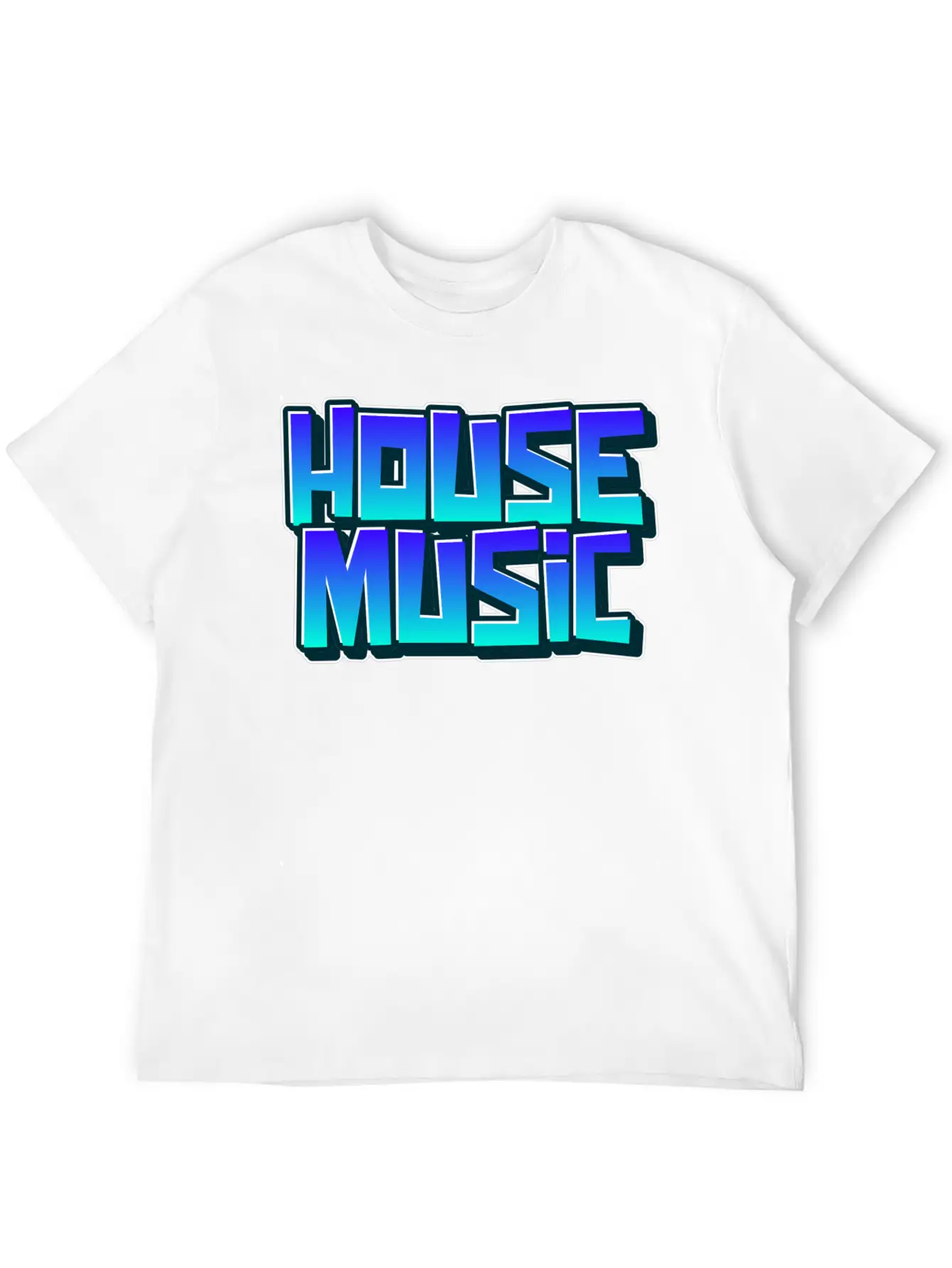 House Music Graffiti Tagging Spray Paint Unisex Casual T-Shirt – Clean Design For Daily Comfort