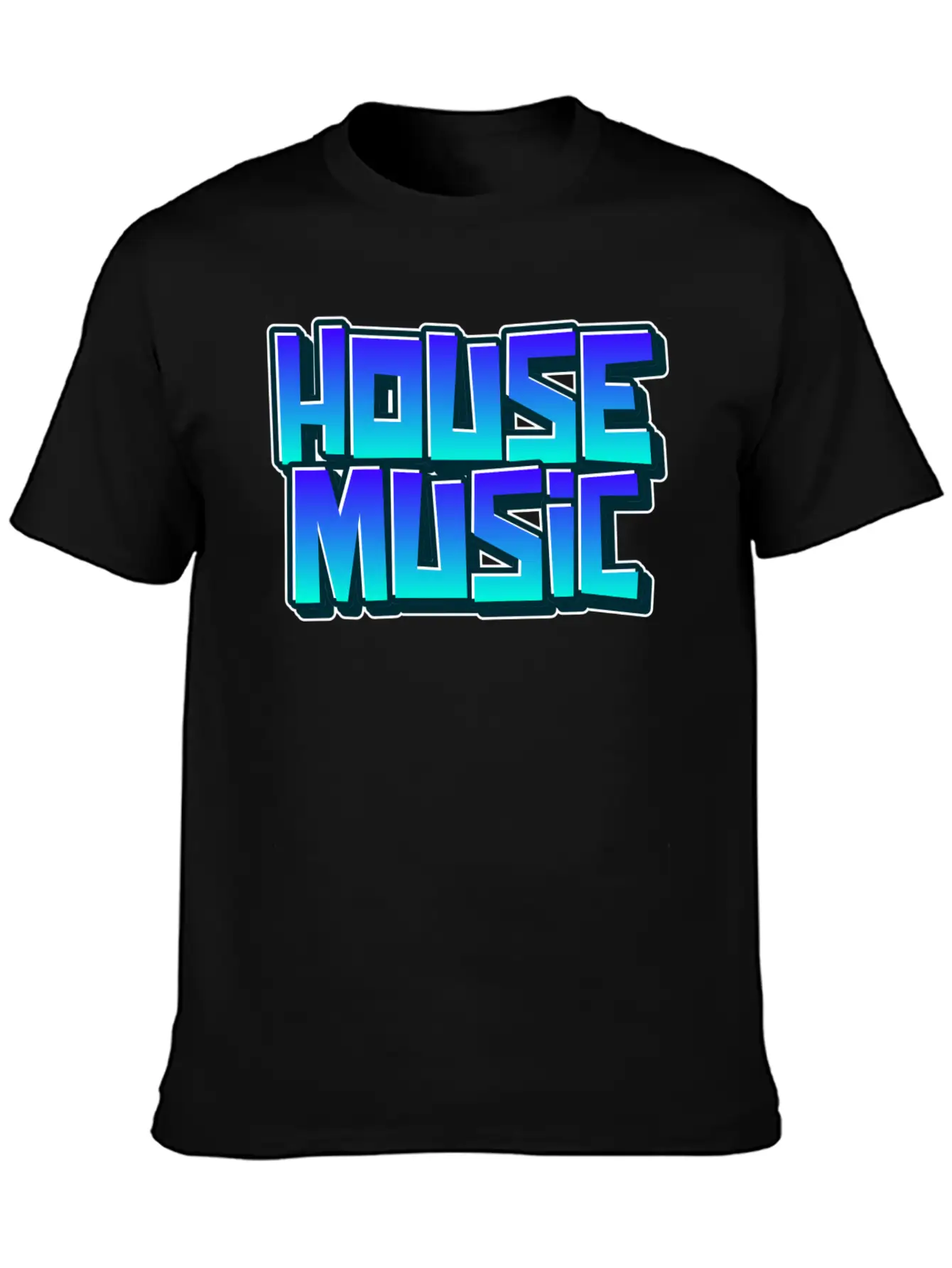 House Music Graffiti Tagging Spray Paint Unisex Casual T-Shirt – Clean Design For Daily Comfort