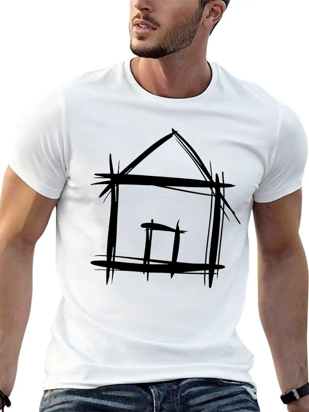 House, Shed, Hand Drawn, Barn, Home Unisex Casual T-Shirt – Clean Design For Daily Comfort