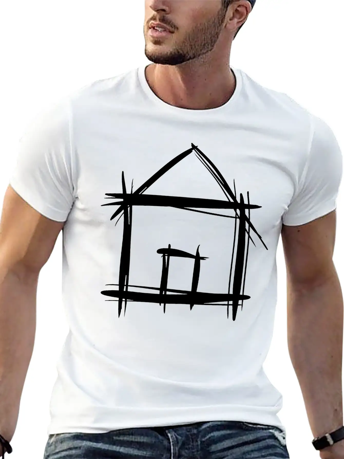 House, Shed, Hand Drawn, Barn, Home Unisex Casual T-Shirt – Clean Design For Daily Comfort