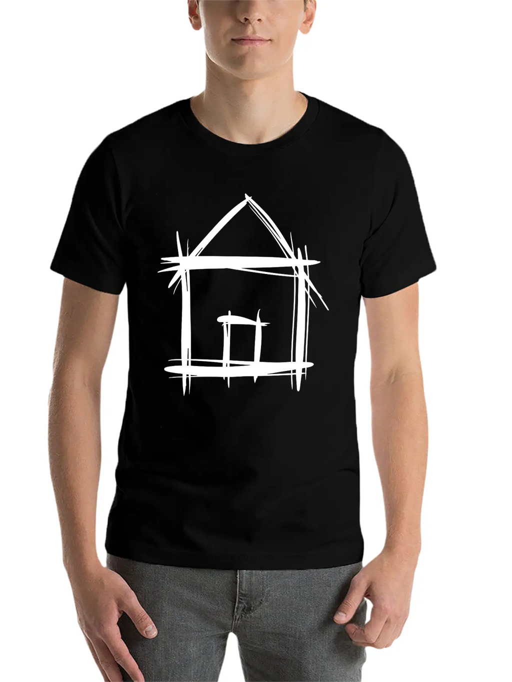 House, Shed, Hand Drawn, Barn, Home Unisex Casual T-Shirt – Clean Design For Daily Comfort