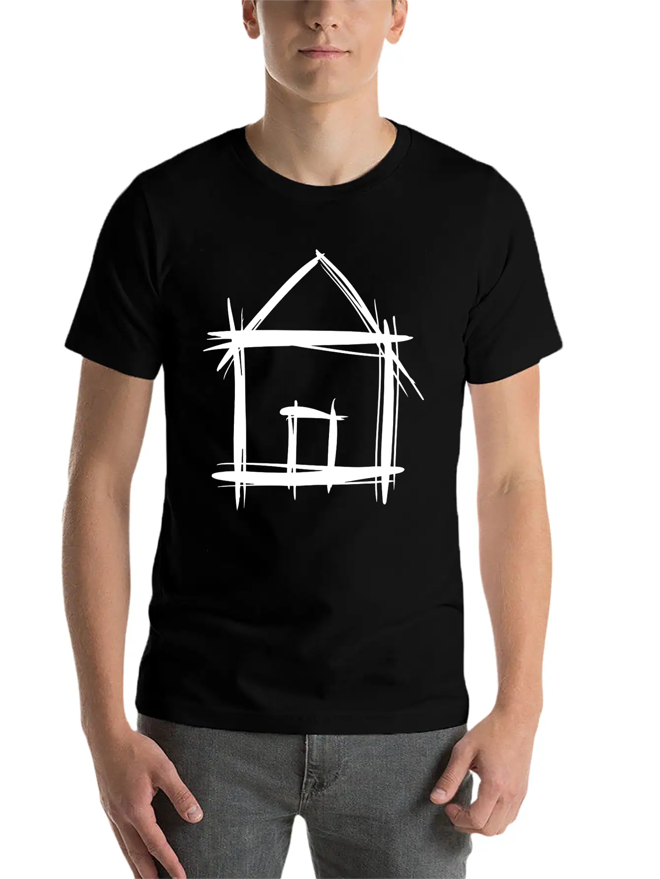 House, Shed, Hand Drawn, Barn, Home Unisex Casual T-Shirt – Clean Design For Daily Comfort