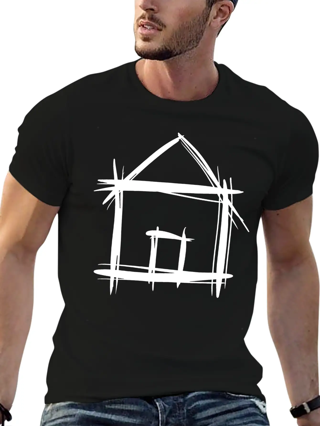House, Shed, Hand Drawn, Barn, Home Unisex Casual T-Shirt – Clean Design For Daily Comfort