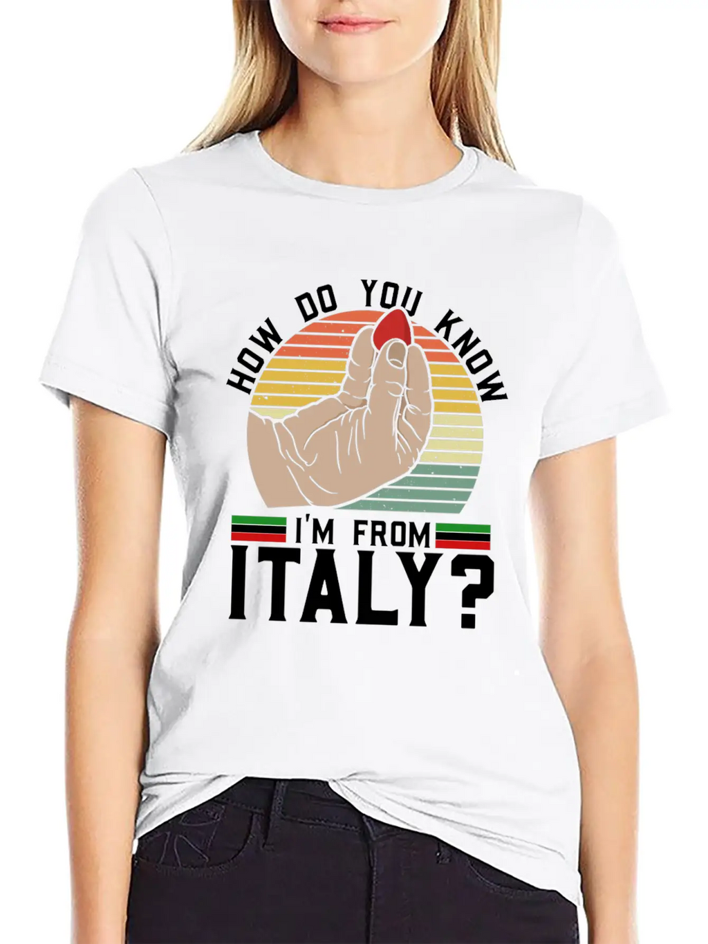 How Do You Know I'm From Italy? - Acoustic Guitar Classic Fit Graphic Tee For Daily Comfort – Unisex Cotton Shirt