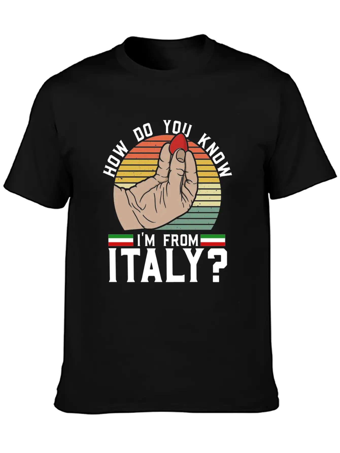 How Do You Know I'm From Italy? - Acoustic Guitar Classic Fit Graphic Tee For Daily Comfort – Unisex Cotton Shirt