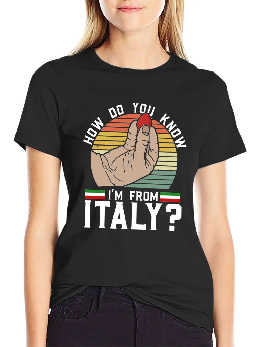 How Do You Know I'm From Italy? - Acoustic Guitar Classic Fit Graphic Tee For Daily Comfort – Unisex Cotton Shirt