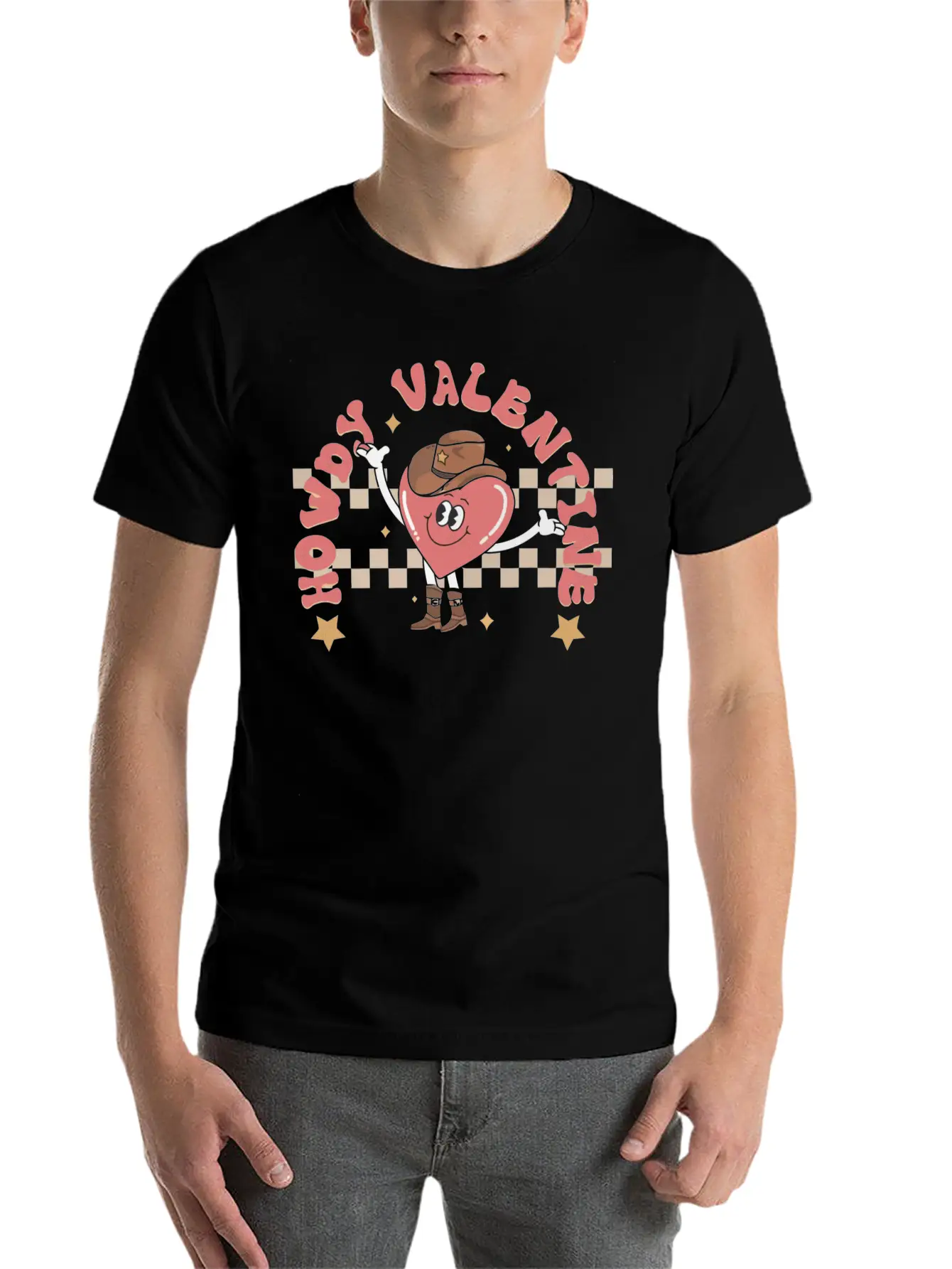 Howdy Valentine Breathable Soft Cotton T-Shirt – Timeless Casual Look