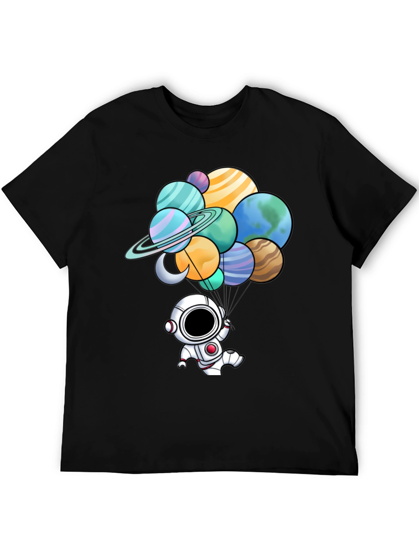Astronaut Planet Balloon Graphic Tee