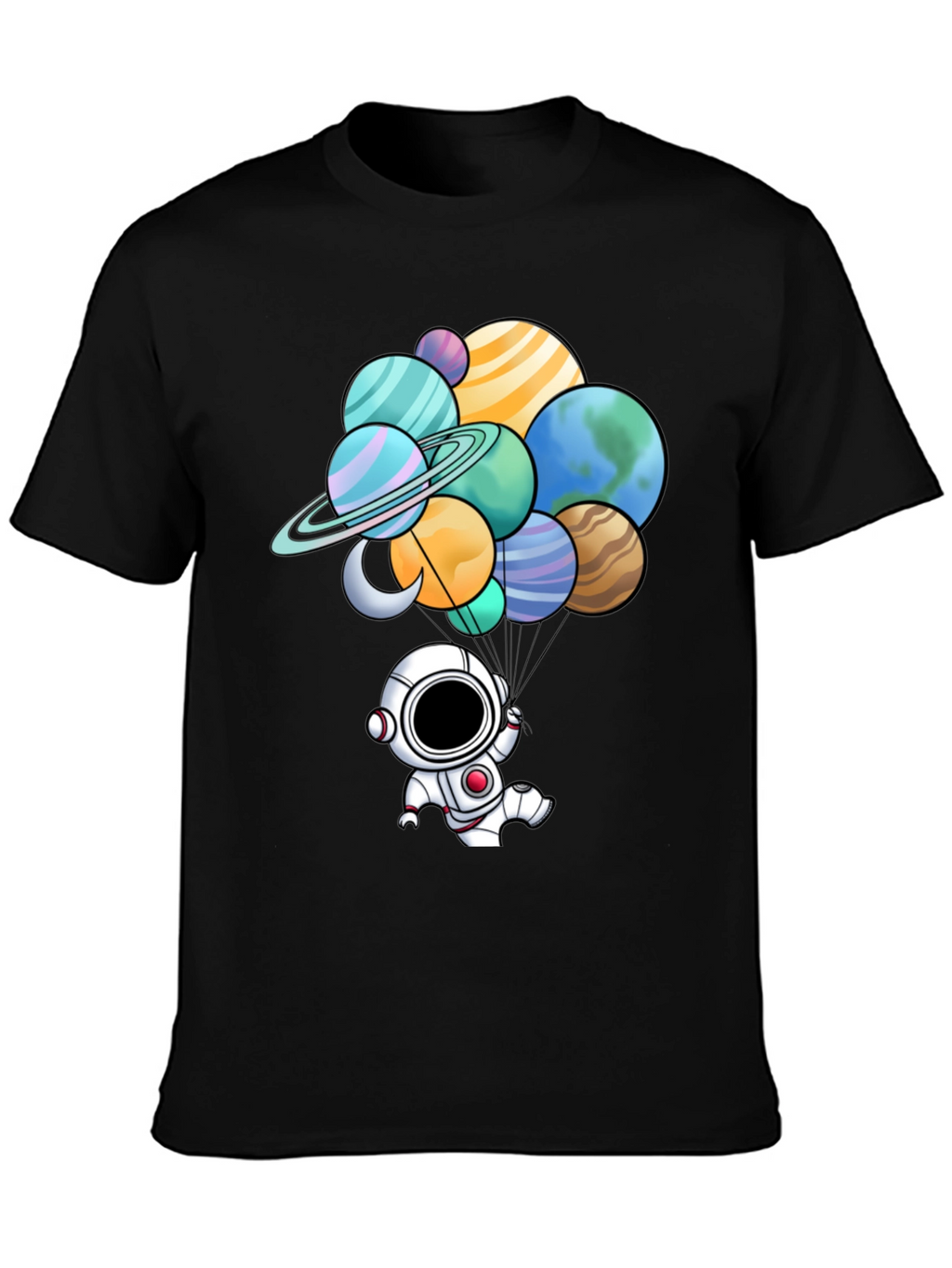 Astronaut Planet Balloon Graphic Tee